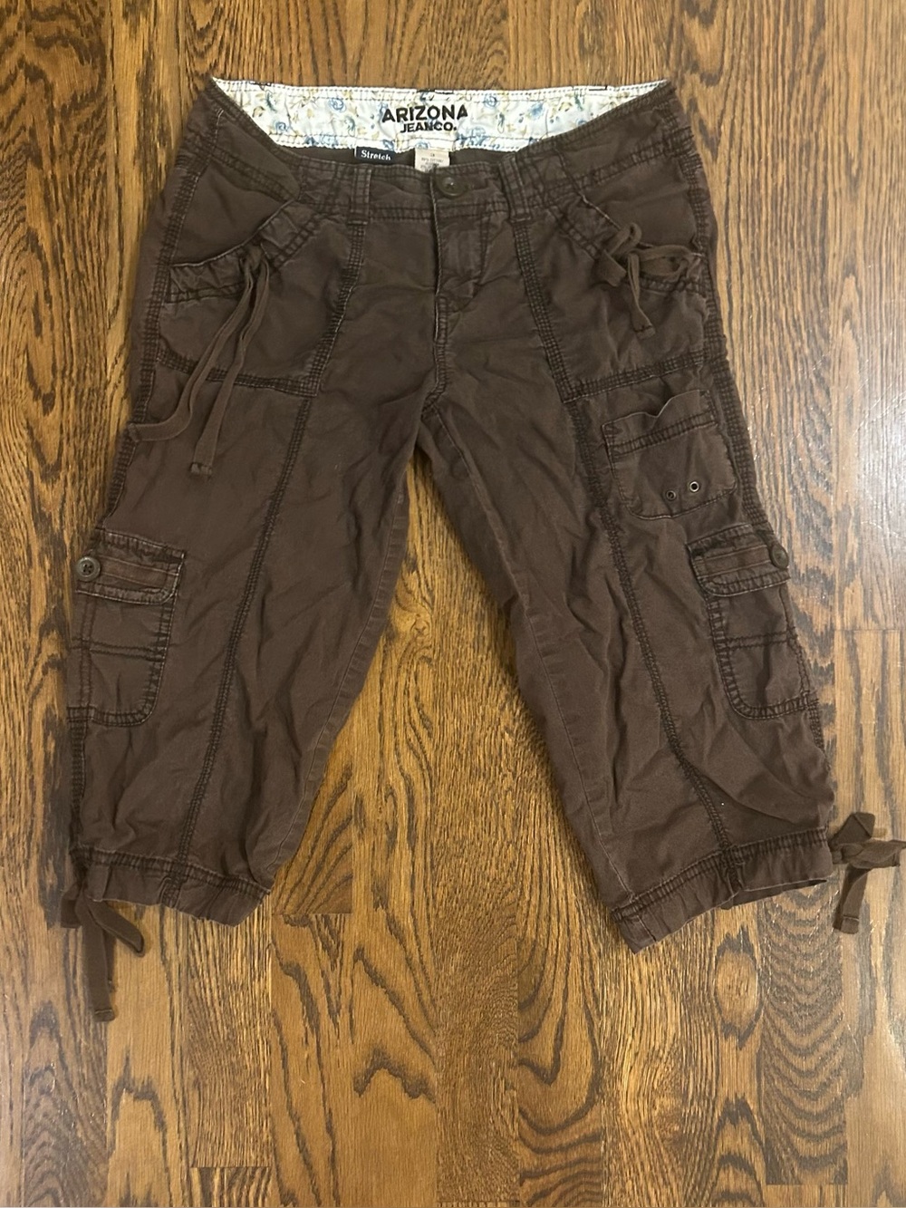 Y2K Earthy Brown Utility Cargo Capris